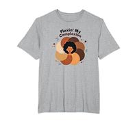 Flexin' My Complexion: Empoderando el Arte de la Diversidad Camiseta, Hombre Tallas Grandes, Gris Jaspeado, 4X Alto