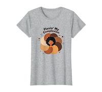 Flexin' My Complexion: Empoderando el Arte de la Diversidad Camiseta, Mujer, Gris Jaspeado, 3XL