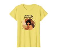 Flexin' My Complexion: Empoderando el Arte de la Diversidad Camiseta, Mujer, Limón, 3XL