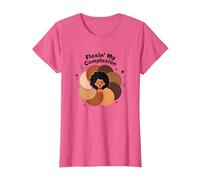 Flexin' My Complexion: Empoderando el Arte de la Diversidad Camiseta, Mujer, Rosa Jaspeado, 3XL
