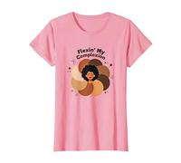 Flexin' My Complexion: Empoderando el Arte de la Diversidad Camiseta, Mujer, Rosado, M