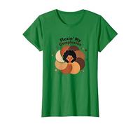 Flexin' My Complexion: Empoderando el Arte de la Diversidad Camiseta, Mujer, Verde Kelly, L