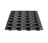 Flexipan Molde 28 Mini Madeleines Home - Accesorio de silicona para repostería, pastel, galletas - cocción perfecta, desmoldeo fácil, formato tapadado, rectangular horno - Receta tradicional