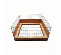 Flexipanel - Bolígrafo de 1 m x 1 m, incluye caja de madera para rellenar, fácil de extender, incluye bolígrafo, jaula, cerca, etc. Los paneles se pueden utilizar más tarde a 1 m de alto girando de forma redonda