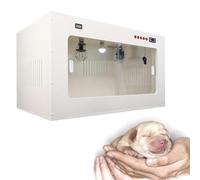 FlexiSpaceUS Miaomi - Incubadora para cachorros, caja de criador para mascotas con lámpara de calefacción/temperatura ajustable, adecuada para clínicas veterinarias (80 x 60 x 60 cm)