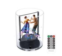 FlexiSpaceUS Ventilador de holograma 3D, ventilador de holograma de 360 grados, visualización publicitaria, control de aplicación, proyector holográfico de video holográfico