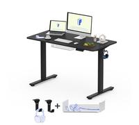 FLEXISPOT 100X60cm Escritorio Elevable Eléctrico con Tablero Entero, Standing Desk, Mesa Elevable Escritorio de Elevable con 4 Opciones de Memoria Inteligente para Oficina y Hogar(Negro)