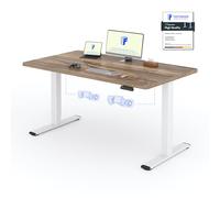 FLEXISPOT 2 Motor Escritorio Elevable Eléctrico 140x80 con Una Tabla de Mesa Completa, Mesa de Elevable con Panel de Memoria, Escritorio Eléctrico Regulable en Altura, 100KG de Carga, Negro+Marrón