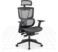 FLEXISPOT C7-Air Silla de Oficina Ergonómica con Reposabrazos 4D, Reposacabezas 2D, Soporte Lumbar, Cojín Transpirable, Altura e Inclinación Ajustables, Silla de Escritorio con Ruedas, 130 kg