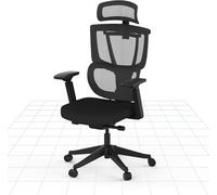 FLEXISPOT C7 Silla de Oficina Ergonómica con Reposabrazos 4D, Reposacabezas 2D, Soporte Lumbar, Cojín Transpirable, Altura e Inclinación Ajustables, Silla de Escritorio con Ruedas, 130 kg