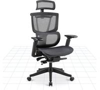 FLEXISPOT C7 - Silla de Oficina Ergonómica, con Soporte Lumbar, Ruedas Giratorias, Cojín de Malla Transpirable, función de inclinación hacia adelante, Silla de Escritorio de Altura Ajustable C7B-Air