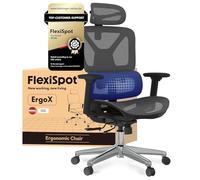FLEXISPOT C7DG - Silla de Oficina Ergonómica con Soporte Lumbar Ruedas Giratorias Cojín Transpirable y Ecológico,Función de inclinación hacia adelante, Escritorio de Altura Ajustable C7DG-Lite