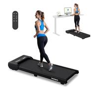 FlexiSpot Cinta de Correr, Cinta de Andar Eléctrica Cintas de Correr Silenciosas 1-6km/h, Portátil 2 en 1 con Mando a Distancia y Pantalla LED Carga de 120kg para Casa y Oficina-Negro