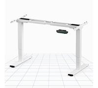 FLEXISPOT Dual Motors,Sit - Escritorio eléctrico de pie Ajustable con Memoria Inteligente Panel de Gran Rango de elevación Serie EC5, Metal, Marco de 3 etapas | Blanco, E5W-UK