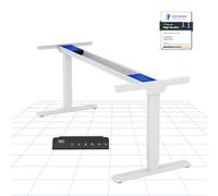FLEXISPOT E1 Pro Escritorio Elevable Eléctrico con 2 Motores Carga de 100KG, Escritorio Ajustable en Altura de Acero 70-119CM, con 4 Funciones de Memoria Escritorio de pie, Blanco