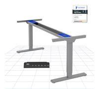 FLEXISPOT E1 Pro Escritorio Elevable Eléctrico con 2 Motores Carga de 100KG, Escritorio Ajustable en Altura de Acero 70-119CM, con 4 Funciones de Memoria Escritorio de pie, Gris