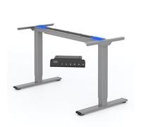 FLEXISPOT E1 Pro Escritorio Elevable Eléctrico con 2 Motores y 2 Patas Escritorio Ajustable en Altura de Acero con 4 Funciones de Memoria Standing Desk, Carga de 100kg(Marco en Gris)