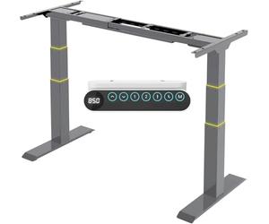 FLEXISPOT E6 Carga 200KG, Doble Motor Escritorio Elevable Eléctrico, Regulable en Altura, Recordatorio de Sedentariedad, Marco de Pie Mesa Regulable Altura Eléctrico, Gris