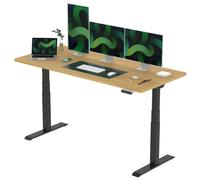 FLEXISPOT E6 Escritorio Elevable Eléctrico Premium con Tablero Entero-Certificado FSC(180X80) Standing Desk Mesa Elevable Ajustable en Altura con 4 Memoria Inteligente para Oficina y Hogar-Arce Negro