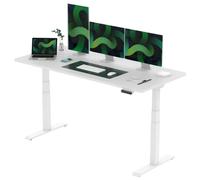 FLEXISPOT E6 Escritorio Elevable Eléctrico Premium con Tablero Entero-Certificado FSC(180X80)Standing Desk Mesa Elevable Ajustable en Altura con 4 Memoria Inteligente para Oficina y Hogar-Blanco Blanc