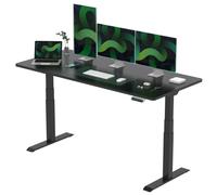 FLEXISPOT E6 Escritorio Elevable Eléctrico Premium con Tablero Entero-Certificado FSC(180X80)Standing Desk Mesa Elevable Ajustable en Altura con 4 Memoria Inteligente para Oficina y Hogar-Negro Negro
