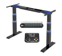 FLEXISPOT E6 MAX Escritorio Elevable Eléctrico Carga 160KG, 2 Motores 3 Etapas, Marco de Pie Mesa Regulable Altura Eléctrico, Panel de Control de Puerto USB o Control con Joystick, Negro