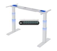 FLEXISPOT E6 MAX Escritorio Elevable Eléctrico Marco de Pie Mesa Regulable Altura Eléctrico con 2 Motores 3 Etapas, Panel de Control con Puerto USB de Tipo C/A, 58-123cm, Carga de 160KG (Blanco)