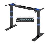 FLEXISPOT E6 MAX Escritorio Elevable Eléctrico Marco de Pie Mesa Regulable Altura Eléctrico con 2 Motores 3 Etapas, Panel de Control con Puerto USB de Tipo C/A, 58-123cm, Carga de 160KG (Negro)