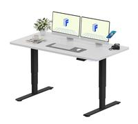 FLEXISPOT EC5 Plus Escritorio Elevable Eléctrico con Doble Motor, Puerto USB, con un Tablero Entero y 3 Columnas, 120 KG de Carga, 4 Memorias, Mesa elevable para Trabajar y Hogar 120 x 80cm, Blanco