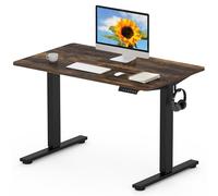 FLEXISPOT EN1 MAX 120x80cm Escritorio Elevable Eléctrico con Tablero Entero Mesa de Elevable, Standing Desk, Mesa Elevable Escritorio con 2 Ganchos y 4 Funciones de Memoria