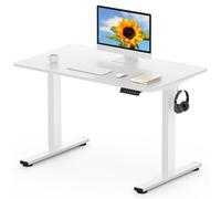 FLEXISPOT EN1 MAX 120x80cm Escritorio Elevable Eléctrico con Tablero Entero Mesa de Elevable, Standing Desk, Mesa Elevable Escritorio con 2 Ganchos y 4 Funciones de Memoria