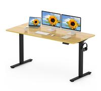 FLEXISPOT EN1 MAX 160x80cm Escritorio Elevable Eléctrico con Tablero Entero Mesa de Elevable, Standing Desk, Mesa Elevable Escritorio con 2 Ganchos y 4 Funciones de Memoria