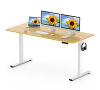 FLEXISPOT EN1 MAX 160x80cm Escritorio Elevable Eléctrico con Tablero Entero Mesa de Elevable, Standing Desk, Mesa Elevable Escritorio con 2 Ganchos y 4 Funciones de Memoria