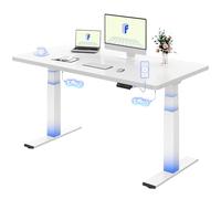 FLEXISPOT Escritorio Elevable 140x80, 2 Motores, 200kg, 3 Segmentos, USB | E200, Carga 200 kg, 40 mm/s, Tablero entero 25mm, Altura 60-125cm, 3 Segmentos, Anti-Colisión, 4 Memorias, Garantía 10 Años