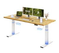 FLEXISPOT Escritorio Elevable 180 x 80 cm, Mesa Eléctrico con Tablero Europeo Entero de Roble 27 mm,Velocidad 40 mm/s,Capacidad hasta 200 kg, para Oficina,Trabajo Remoto, Hogar y Empresa ValtreX E200