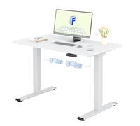 FLEXISPOT Escritorio Elevable Eléctrico 120X60cm con Tablero Entero con 2 Motor, Standing Desk, Mesa Elevable Escritorio de Elevable con 4 Opciones de Memoria Inteligente para Oficina y Hogar(Blanco)