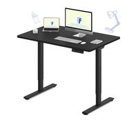 FLEXISPOT Escritorio Elevable Eléctrico 120X60cm con Tablero Entero con 2 Motor, Standing Desk, Mesa Elevable Escritorio de Elevable con 4 Opciones de Memoria Inteligente para Oficina y Hogar(Negro)