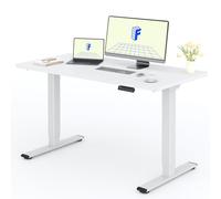 FLEXISPOT Escritorio Elevable Eléctrico 140X80cm con Tablero Entero con 2 Motor, Standing Desk, Mesa Elevable Escritorio de Elevable con 4 Opciones de Memoria Inteligente para Oficina y Hogar(Blanco)