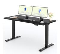 FLEXISPOT Escritorio Elevable Eléctrico 140X80cm con Tablero Entero con 2 Motor, Standing Desk, Mesa Elevable Escritorio de Elevable con 4 Opciones de Memoria Inteligente para Oficina y Hogar(Negro)
