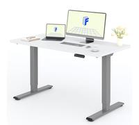 FLEXISPOT Escritorio Elevable Eléctrico 140X80cm con Tablero Entero con 2 Motor, Standing Desk, Mesa Elevable Escritorio de Elevable con 4 Opciones de Memoria Inteligente para Oficina y Hogar-Blanco