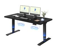 FLEXISPOT Escritorio Elevable Eléctrico 160x80, Doble Motor, Tablero Entero | Tablero Entero 25 mm, Mesa Elevable Altura Ajustable, 100 kg Capacidad, 4 Memorias, Anticolisión, Garantía 5 Años, Nergo