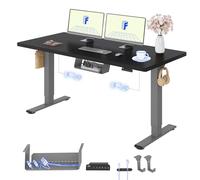 FLEXISPOT Escritorio Elevable Eléctrico 160x80 Doble Motor, Tablero Entero | Tablero Entero 25 mm, Mesa Elevable Altura Ajustable, 100 kg Capacidad, 4 Memorias, Anticolisión, Garantía 5 Años, Gris