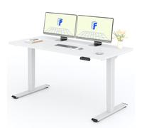 FLEXISPOT Escritorio Elevable Eléctrico 160X80cm con Tablero Entero con 2 Motor, Standing Desk, Mesa Elevable Escritorio de Elevable con 4 Opciones de Memoria Inteligente para Oficina y Hogar(Blanco)