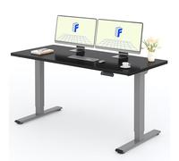 FLEXISPOT Escritorio Elevable Eléctrico 160X80cm con Tablero Entero con 2 Motor, Standing Desk, Mesa Elevable Escritorio de Elevable con 4 Opciones de Memoria Inteligente para Oficina y Hogar-Negro