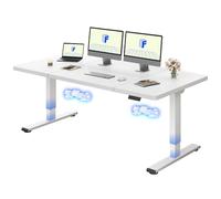FLEXISPOT Escritorio Elevable Eléctrico 180x80, Doble Motor, 100kg Carga | Mesa Elevable Altura Ajustable, 2 Motores, 100kg Capacidad, 4 Memorias, Anticolisión, Garantía 5 Años, Blanco