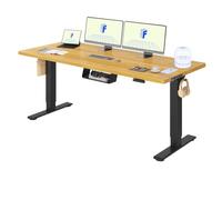 FLEXISPOT Escritorio Elevable Eléctrico 180x80 Doble Motor, Tablero Entero | Tablero Entero 25 mm, Mesa Elevable Altura Ajustable, 100 kg Capacidad, 4 Memorias, Anticolisión, Garantía 5 Años, Negro