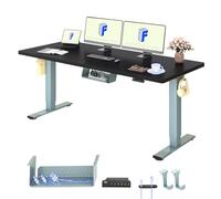 FLEXISPOT Escritorio Elevable Eléctrico con Doble Motor, Mesa Escritorio con Tablero Entero, Regulable 70-119 cm, Ideal para Oficina Hogar y Trabajo Remoto, 180x80 cm