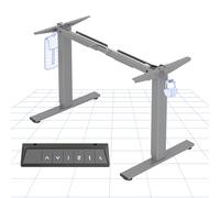FLEXISPOT Escritorio Elevable Eléctrico Marco de Escritorio de Altura Regulable, Standing Desk Mesa Elevable Eléctrico con 2 Ganchos 4 Botones de Memoria-Gris