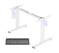 FLEXISPOT Escritorio Elevable Eléctrico Marco de Escritorio de Altura Regulable, Standing Desk Mesa Elevable Eléctrico con 2 Ganchos 4 Botones de Memoria-Blanco