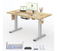 FLEXISPOT Escritorio Elevable Eléctrico Tablero Roble Europeo 140 x 80 cm